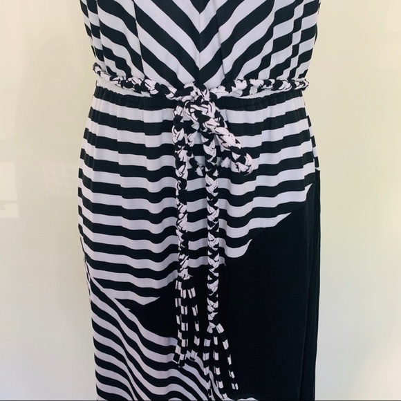 Bebe White and Black Striped Sundress - Picture 5 of 6